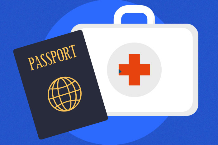 passeport et trousse de premiers soins